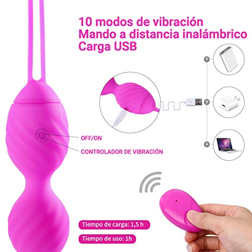 Bolas Chinas Suelo Pelvico de la Salud Masajeador Kegel Ejercitador Kegel Bolas para Mujer, Entrenamiento para Fortalecer y Recuperar el Control