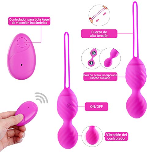 Bolas Chinas Suelo Pelvico de la Salud Masajeador Kegel Ejercitador Kegel Bolas para Mujer, Entrenamiento para Fortalecer y Recuperar el Control