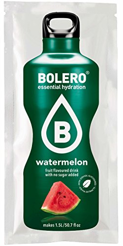 Bolero Bebida Instantánea sin Azúcar, Sabor Sandía - Paquete de 24 x 9 gr - Total: 216 gr Bolero Bebida Instantánea sin Azúcar, Sabor Sandía - Paquete de 24 x 9 gr - Total: 216 gr