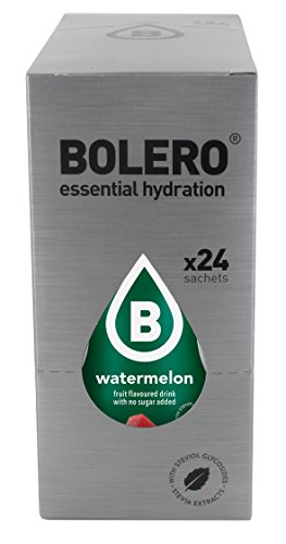 Bolero Bebida Instantánea sin Azúcar, Sabor Sandía - Paquete de 24 x 9 gr - Total: 216 gr Bolero Bebida Instantánea sin Azúcar, Sabor Sandía - Paquete de 24 x 9 gr - Total: 216 gr