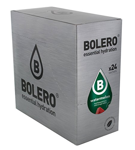 Bolero Bebida Instantánea sin Azúcar, Sabor Sandía - Paquete de 24 x 9 gr - Total: 216 gr Bolero Bebida Instantánea sin Azúcar, Sabor Sandía - Paquete de 24 x 9 gr - Total: 216 gr