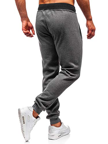 BOLF Hombre Pantalón De Chándal Jogger Pantalones Deportivos Estilo Deportivo J.Style AK11-1 Gris Grafito M [6F6]