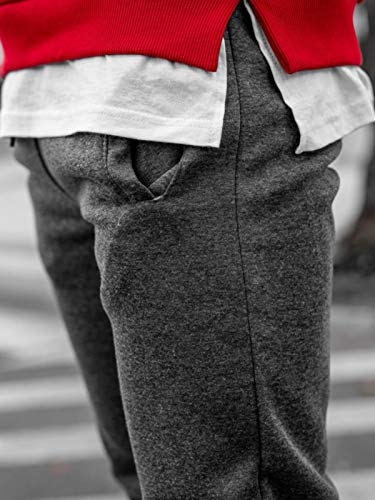 BOLF Hombre Pantalón De Chándal Jogger Pantalones Deportivos Estilo Deportivo J.Style AK11-1 Gris Grafito M [6F6]