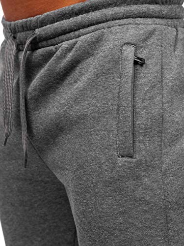 BOLF Hombre Pantalón Deportivo De Chándal Jogger Pantalón de Algodón Estilo Urbano J.Style XW03 Grafito XXL [6F6]