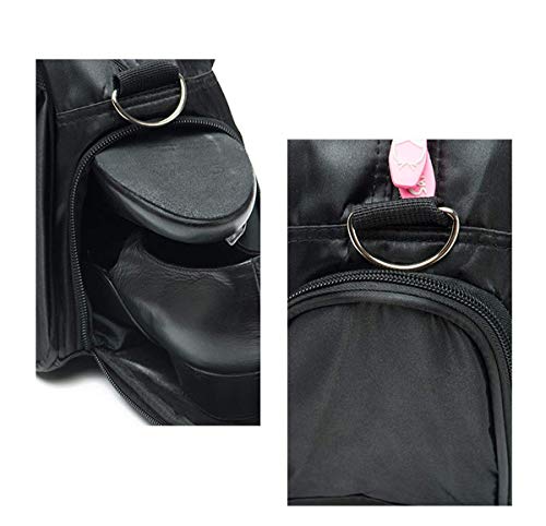 Bolsa de deporte con compartimento para zapatos para niñas, de ballet, danza y gimnasio, color negro Bolsa de deporte con compartimento para zapatos para niñas, de ballet, danza y gimnasio, color negro