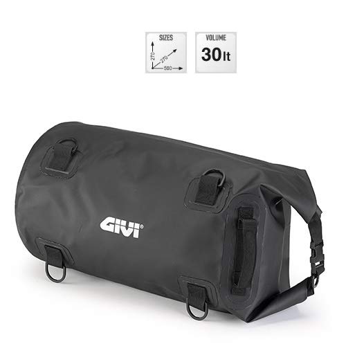 Bolsa de Deporte para Bicicleta HM CRE 50 Six Racing Bolsa para sillín Moto Scooter GIVI EA114BK 30LT Universal Waterproof 27 x 27 x 50 cm 2 Correas para fijación