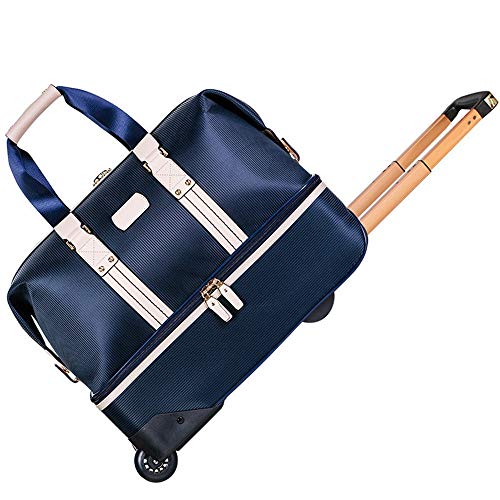 Bolsa de deportes Campo de Deportes tela de lana basta del bolso de la carretilla de la maleta del bolso del gimnasio Deportes Duffel bolsa de viaje con el zapato del compartimiento Duffs de deportes