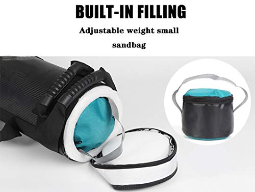 Bolsa de Entrenamiento con Peso para Trabajo Pesado para Entrenamiento 6 Asas ErgonóMicas Que se Pueden Fregar Bolsas de Arena Pesadas Ajustables,Black,5KG Bolsa de Entrenamiento con Peso para Trabajo Pesado para Entrenamiento 6 Asas ErgonóMicas Que se Pueden Fregar Bolsas de Arena Pesadas Ajustables,Black,5KG