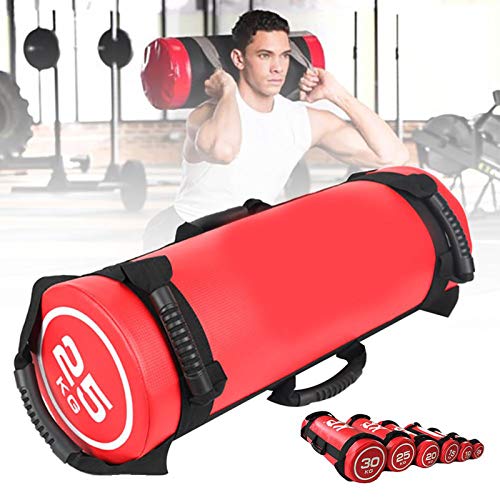 Bolsa de Entrenamiento con Peso para Trabajo Pesado para Entrenamiento 6 Asas ErgonóMicas Que se Pueden Fregar Bolsas de Arena Pesadas Ajustables,Black,5KG