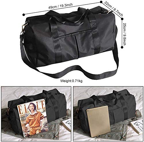 Bolsa de Gimnasia para Mujeres, Bolsa de Gimnasia ManChuang con Compartimento para Zapatos,Bolsa de Lona para Entrenamiento, Bolsa de Deporte con Compartimento para Zapatos,Negro Bolsa de Gimnasia para Mujeres, Bolsa de Gimnasia ManChuang con Compartimento para Zapatos,Bolsa de Lona para Entrenamiento, Bolsa de Deporte con Compartimento para Zapatos,Negro