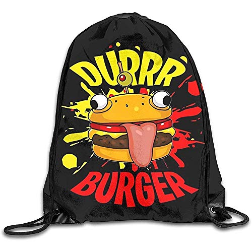 Bolsa de hombro de viaje, bolsa de cordón, mochila de gimnasio con cordón, mochila de tirón de cuerda, nuevo Durrr Burger ligero paquete de cincha ligera, mochila deportiva, bolsa de almacenamiento