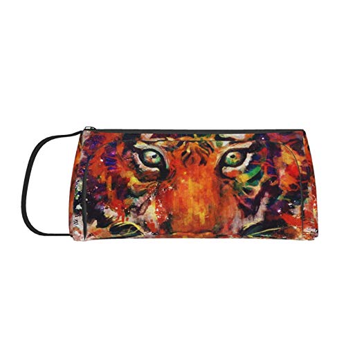 Bolsa de lápices de Tigre, gran capacidad, estuche de lona premium, bolsa de papelería con cremallera, soporte para bolígrafos, para niñas, adolescentes, adultos, estudiantes, escuela, oficina Bolsa de lápices de Tigre, gran capacidad, estuche de lona premium, bolsa de papelería con cremallera, soporte para bolígrafos, para niñas, adolescentes, adultos, estudiantes, escuela, oficina