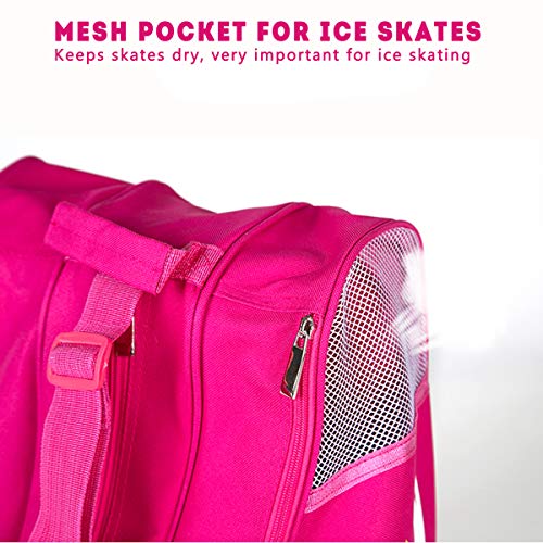 Bolsa de Patines de Hielo para niñas, Bolsa de Patines en línea, Bolsa de Botas de esquí, para Mujer, Patines de Patinaje sobre Hielo, múltiples Bolsillos para Patines de Hielo, niños y Adultos