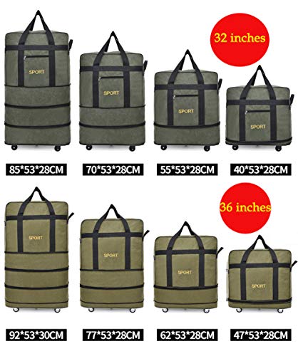 Bolsa de viaje, maleta, carro, maleta de gran capacidad, impermeable, plegable, adecuado para hombres y mujeres escalada, camping, negocios, mudanza.