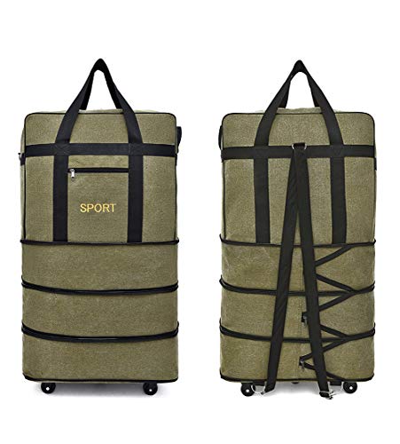 Bolsa de viaje, maleta, carro, maleta de gran capacidad, impermeable, plegable, adecuado para hombres y mujeres escalada, camping, negocios, mudanza.