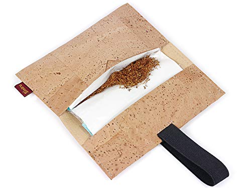 Bolsa para Tabaco Hecha de Corcho/Piel de Corcho Vegana - Funda, Estuche para Tabaco de Liar con Compartimento Adicional para mechero, filtros y Papeles by SIMARU (Beige) Bolsa para Tabaco Hecha de Corcho/Piel de Corcho Vegana - Funda, Estuche para Tabaco de Liar con Compartimento Adicional para mechero, filtros y Papeles by SIMARU (Beige)