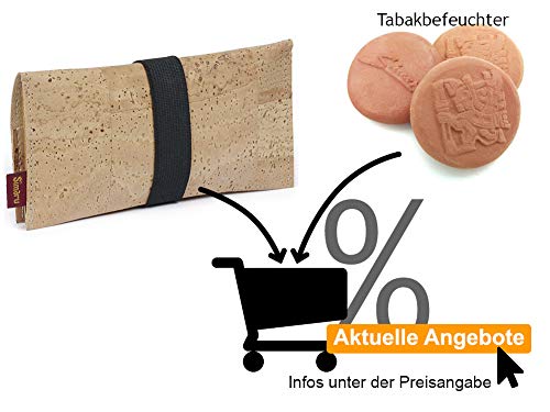 Bolsa para Tabaco Hecha de Corcho/Piel de Corcho Vegana - Funda, Estuche para Tabaco de Liar con Compartimento Adicional para mechero, filtros y Papeles by SIMARU (Beige) Bolsa para Tabaco Hecha de Corcho/Piel de Corcho Vegana - Funda, Estuche para Tabaco de Liar con Compartimento Adicional para mechero, filtros y Papeles by SIMARU (Beige)