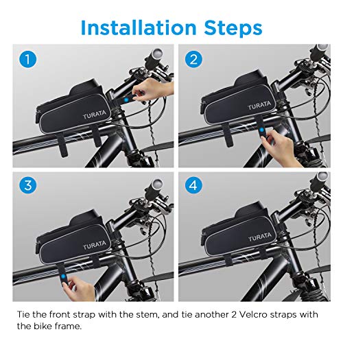 Bolsas de Bicicleta, TURATA Bolsa Impermeable para Bicicleta, Bolsa Táctil de Tubo Superior Delantero con Orificio para Auriculares para iPhone Samsung Teléfono Inteligente por Debajo de 6,5 Pulgadas Bolsas de Bicicleta, TURATA Bolsa Impermeable para Bicicleta, Bolsa Táctil de Tubo Superior Delantero con Orificio para Auriculares para iPhone Samsung Teléfono Inteligente por Debajo de 6,5 Pulgadas