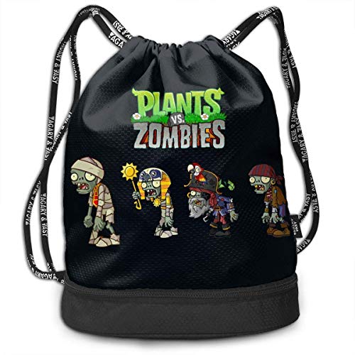 Bolsas de gimnasia, Bundle Backpacks Gym Drawstring Bags - Casual Women Men School Bag Training Daypack Yoga Pouch, Plants Vs Zombies