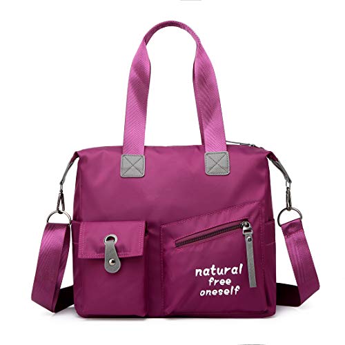 Bolso Bandolera Mujeres, Popoti Bolsas de Hombro Mano Nylon Impermeable Totalizador del Monedero Mochila Escolar Portátil Billetera Multifuncional Crossbody Bag (Púrpura) Bolso Bandolera Mujeres, Popoti Bolsas de Hombro Mano Nylon Impermeable Totalizador del Monedero Mochila Escolar Portátil Billetera Multifuncional Crossbody Bag (Púrpura)
