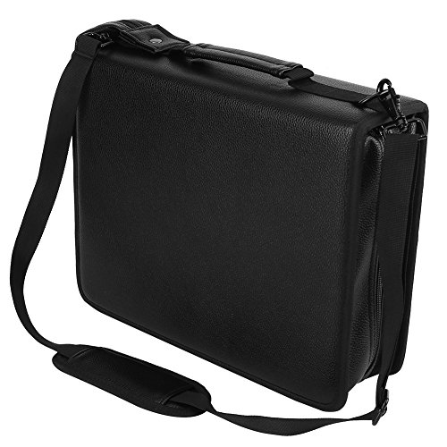 Bolso de Lápices de Colores Bolsa de Almacenamiento de Pluma Bolso de PU Desmontable Estuche Multifuncional de Papelería para Escuela Oficina Viaje 210 Slots(Negro)