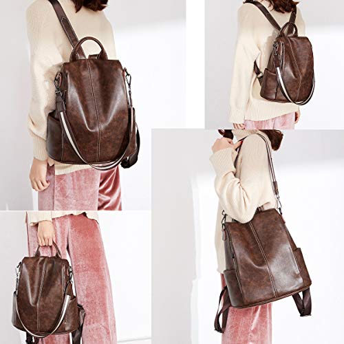 Bolso Mochila Cuero Mujer Antirrobo Mochilas Mujer Casual, JOSEKO Ligero de PU Impermeable Mochila de Viaje de Gran Capacidad Bolsa de Hombro Convertible con Adorno Colgante Tassel Bolso Mochila Cuero Mujer Antirrobo Mochilas Mujer Casual, JOSEKO Ligero de PU Impermeable Mochila de Viaje de Gran Capacidad Bolsa de Hombro Convertible con Adorno Colgante Tassel