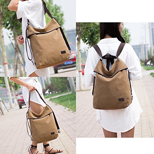 Bolso Mochilas Mujer Casual, JOSEKO Niña Lona Multifuncional Antirrobo Bolso de Cuero de Gran Capacidad Bolsas de Hombro Mochila Bolso Mochilas Mujer Casual, JOSEKO Niña Lona Multifuncional Antirrobo Bolso de Cuero de Gran Capacidad Bolsas de Hombro Mochila
