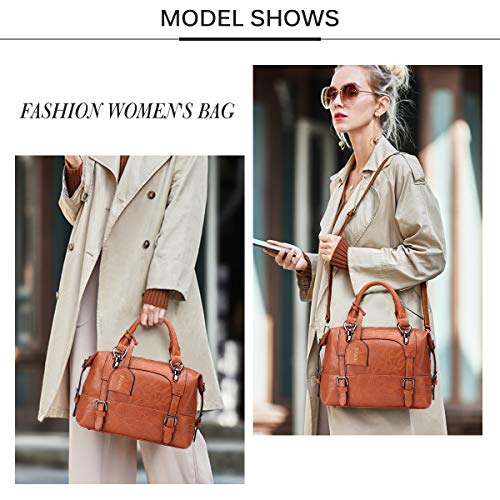 Bolsos de Mujer Retro Bolso Señora Tote, JOSEKO Bolso de Hombro de Cuero Mensajero Bolso Bandolera Bolsillos de Compras Elegantes de la Señora Trabajo Diario Vida Navidad y Fiesta Bolsos de Mujer Retro Bolso Señora Tote, JOSEKO Bolso de Hombro de Cuero Mensajero Bolso Bandolera Bolsillos de Compras Elegantes de la Señora Trabajo Diario Vida Navidad y Fiesta