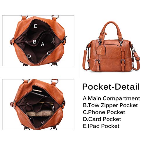 Bolsos de Mujer Retro Bolso Señora Tote, JOSEKO Bolso de Hombro de Cuero Mensajero Bolso Bandolera Bolsillos de Compras Elegantes de la Señora Trabajo Diario Vida Navidad y Fiesta Bolsos de Mujer Retro Bolso Señora Tote, JOSEKO Bolso de Hombro de Cuero Mensajero Bolso Bandolera Bolsillos de Compras Elegantes de la Señora Trabajo Diario Vida Navidad y Fiesta