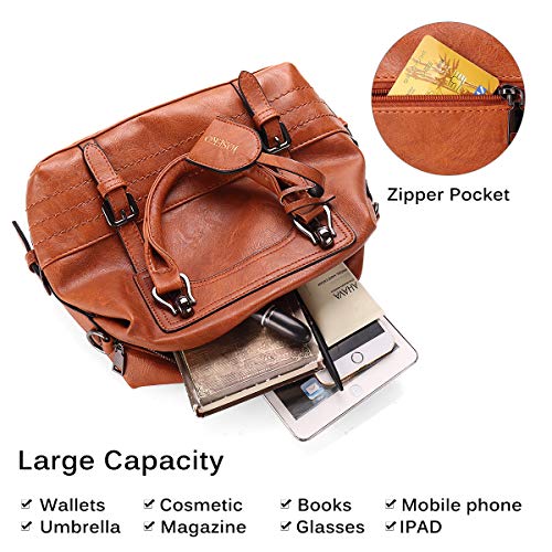 Bolsos de Mujer Retro Bolso Señora Tote, JOSEKO Bolso de Hombro de Cuero Mensajero Bolso Bandolera Bolsillos de Compras Elegantes de la Señora Trabajo Diario Vida Navidad y Fiesta Bolsos de Mujer Retro Bolso Señora Tote, JOSEKO Bolso de Hombro de Cuero Mensajero Bolso Bandolera Bolsillos de Compras Elegantes de la Señora Trabajo Diario Vida Navidad y Fiesta
