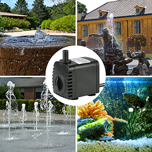 Bomba de Agua Sumergible,Decdeal 600L/H 8W Water Strider - con 2 Boquillas AC220-240V para Acuario Fuentes Estanque Sistemas Hidropónicos Bomba de Agua Sumergible,Decdeal 600L/H 8W Water Strider - con 2 Boquillas AC220-240V para Acuario Fuentes Estanque Sistemas Hidropónicos