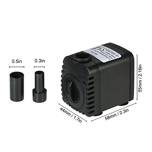 Bomba de Agua Sumergible,Decdeal 600L/H 8W Water Strider - con 2 Boquillas AC220-240V para Acuario Fuentes Estanque Sistemas Hidropónicos Bomba de Agua Sumergible,Decdeal 600L/H 8W Water Strider - con 2 Boquillas AC220-240V para Acuario Fuentes Estanque Sistemas Hidropónicos