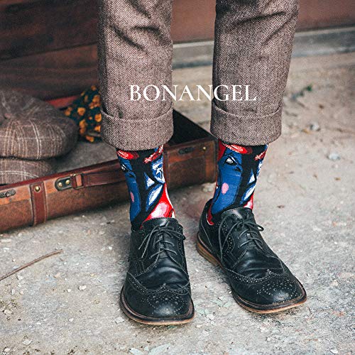 BONANGEL Calcetines Christmas Hombre, Hombres Ocasionales Calcetines Divertidos Impresos de Algodón de Pintura Famosa de Arte Calcetines, Calcetines de Colores de moda BONANGEL Calcetines Christmas Hombre, Hombres Ocasionales Calcetines Divertidos Impresos de Algodón de Pintura Famosa de Arte Calcetines, Calcetines de Colores de moda