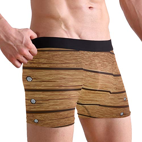 BONIPE JERECY - Calzoncillos bóxer de Madera Estilo Retro Vintage para Hombre, elásticos, Transpirables, de Talle bajo, Talla S XL