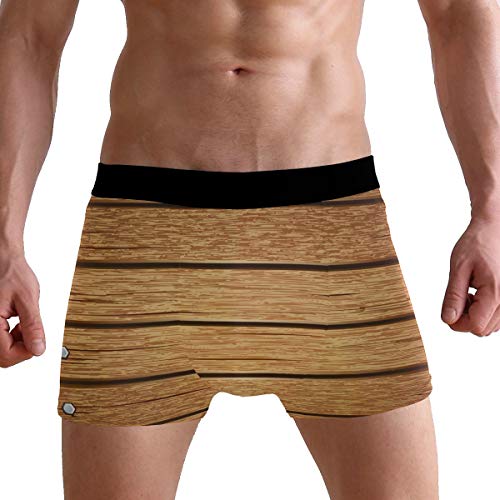 BONIPE JERECY - Calzoncillos bóxer de Madera Estilo Retro Vintage para Hombre, elásticos, Transpirables, de Talle bajo, Talla S XL