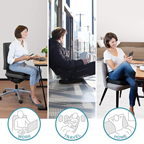 bonmedico Cojín Comfort, Cojín de Asiento Ergonómico para un Mejor Confort de Asiento, Cojín de Asiento de Espuma de Memoria Innovadora, Cojín de Asiento de Uso Universal.