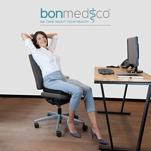 bonmedico Cojín Comfort, Cojín de Asiento Ergonómico para un Mejor Confort de Asiento, Cojín de Asiento de Espuma de Memoria Innovadora, Cojín de Asiento de Uso Universal.