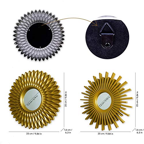 BONNYCO Espejos Pared Decorativos Dorados Pack 3 Espejos Decorativos Ideales para Decoracion Casa, Habitación y Salón | Espejos Redondos Pared Regalos Originales para Mujer | Decoracion Pared BONNYCO Espejos Pared Decorativos Dorados Pack 3 Espejos Decorativos Ideales para Decoracion Casa, Habitación y Salón | Espejos Redondos Pared Regalos Originales para Mujer | Decoracion Pared