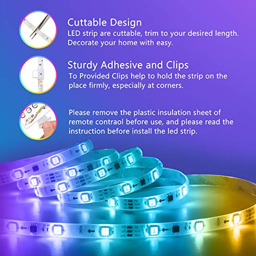 Bonve Pet 12M Tiras LED RGB 5050, Bluetooth Musical Tiras LED 12V Tiras de Luces LED Iluminación, Control de APP y Remoto Control de 40 Teclas,16 Millones de Colores, Modo Temporizador Bonve Pet 12M Tiras LED RGB 5050, Bluetooth Musical Tiras LED 12V Tiras de Luces LED Iluminación, Control de APP y Remoto Control de 40 Teclas,16 Millones de Colores, Modo Temporizador
