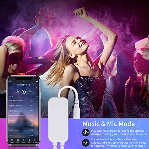 Bonve Pet 12M Tiras LED RGB 5050, Bluetooth Musical Tiras LED 12V Tiras de Luces LED Iluminación, Control de APP y Remoto Control de 40 Teclas,16 Millones de Colores, Modo Temporizador Bonve Pet 12M Tiras LED RGB 5050, Bluetooth Musical Tiras LED 12V Tiras de Luces LED Iluminación, Control de APP y Remoto Control de 40 Teclas,16 Millones de Colores, Modo Temporizador
