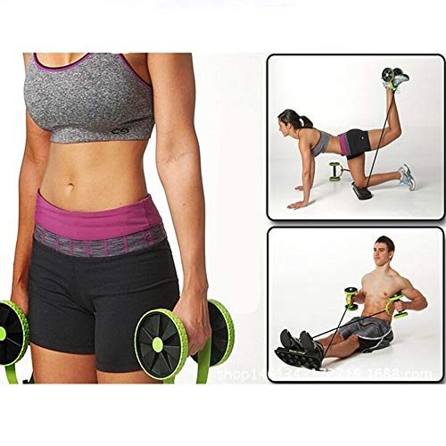 BOOM Multifunción Rodillo Doble AB Deporte, Rueda Equipo del Ejercicio Abdominal Core Entrenamiento De La Máquina, Hombres Mujeres Gimnasio En Casa Coaster Tire Roda Cintura Que Adelgaza Trainer