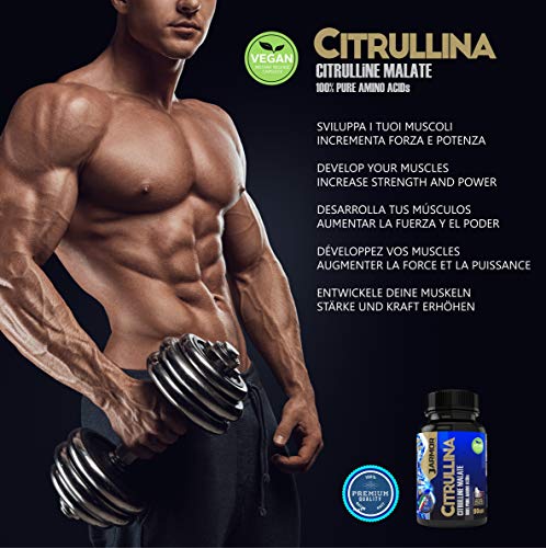 Booster Citrulina Malato Aminoácidos L-Citrulina 180 cápsulas de 1000mg Vegano Natural