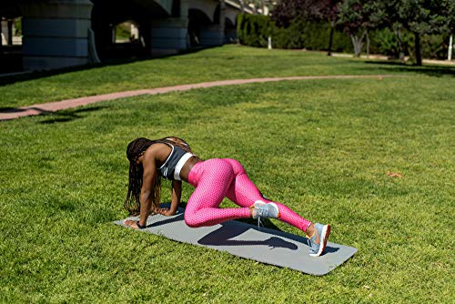 Bootymats - Colchoneta Fitness Multifunción para Todo Tipo de Entrenamiento: Fitness, Pilates, Abdominales, Estiramientos. Medidas: 160 x 60 cm. Grosor: 9 mm. Gris