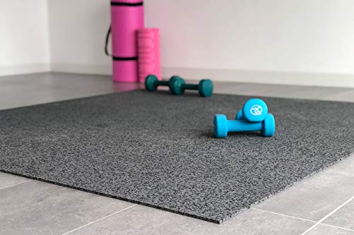 Bootymats Home Fitness 200 Eco Dark Grey - Suelo para Gimnasio en casa. Goma 100% Virgen compactada. Grosor 5 mm. Superficie: 150 x 200 cm. Fabricado en España