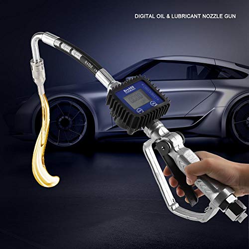 Boquilla neumática con 1/2"giratorio, 35L / min Volumen máximo de flujo, 5 unidades Litros Galones Pintas Cuartos de galón y Kg, Pistola de estación de servicio para 8-5000 mPas Máquina lubricante Boquilla neumática con 1/2"giratorio, 35L / min Volumen máximo de flujo, 5 unidades Litros Galones Pintas Cuartos de galón y Kg, Pistola de estación de servicio para 8-5000 mPas Máquina lubricante
