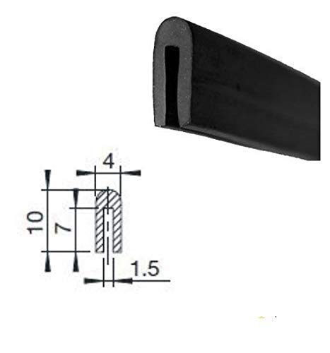 Borde protector Eutras FP3001, protección para bordes, caucho sellado – espacio de 1,5 mm – negro, Negro, 2015 Borde protector Eutras FP3001, protección para bordes, caucho sellado – espacio de 1,5 mm – negro, Negro, 2015