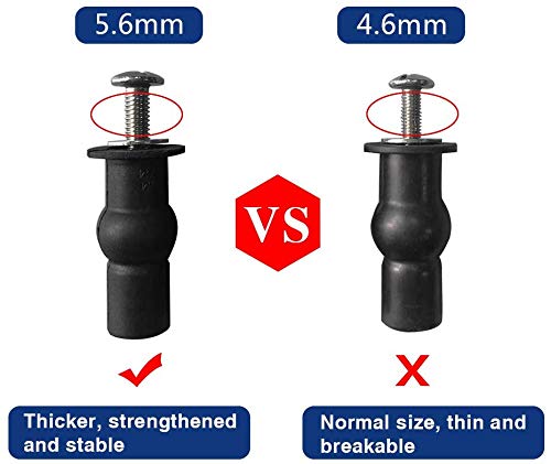 Bornfeel Fijación Bisagra Asiento Tornillos 2 Pares Asientos WC Bisagra Accesorios Universal Expansión Caucho Tuercas Tornillos Lavadora