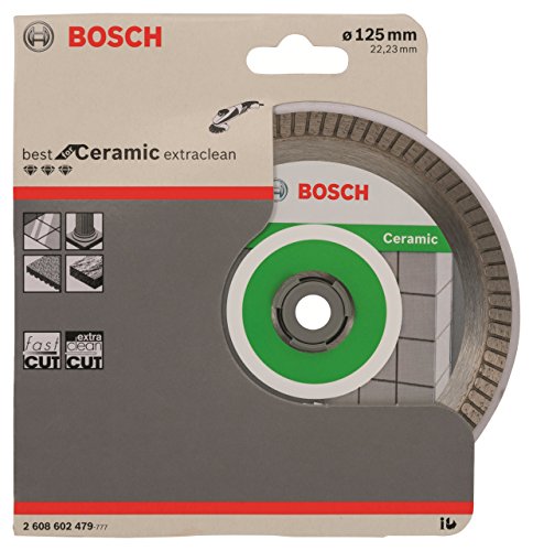 Bosch Professional - Disco de corte de diamante Best for Ceramic Extra-Clean Turbo, 125 x 22.23 x 1.4 x 7 mm