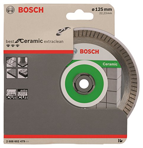 Bosch Professional - Disco de corte de diamante Best for Ceramic Extra-Clean Turbo, 125 x 22.23 x 1.4 x 7 mm Bosch Professional - Disco de corte de diamante Best for Ceramic Extra-Clean Turbo, 125 x 22.23 x 1.4 x 7 mm