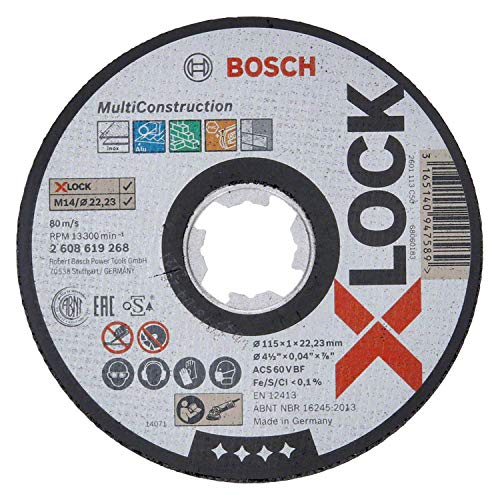 Bosch Professional Expert - Disco de corte recto (para MultiMaterial, X-LOCK, Ø115 mm, diámetro del orificio: 22,23 mm, grosor:1 mm) Bosch Professional Expert - Disco de corte recto (para MultiMaterial, X-LOCK, Ø115 mm, diámetro del orificio: 22,23 mm, grosor:1 mm)